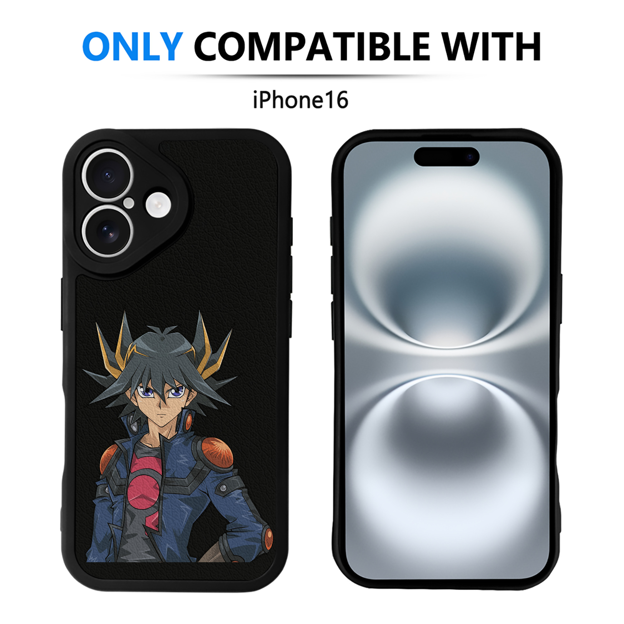 遊☆戯☆王 Yu-Gi-Oh! 【iPhone 16シリーズ対応】シリコンスマホケース（レザー調） 材質：シリコン
